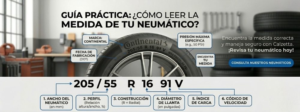 medida de neumático